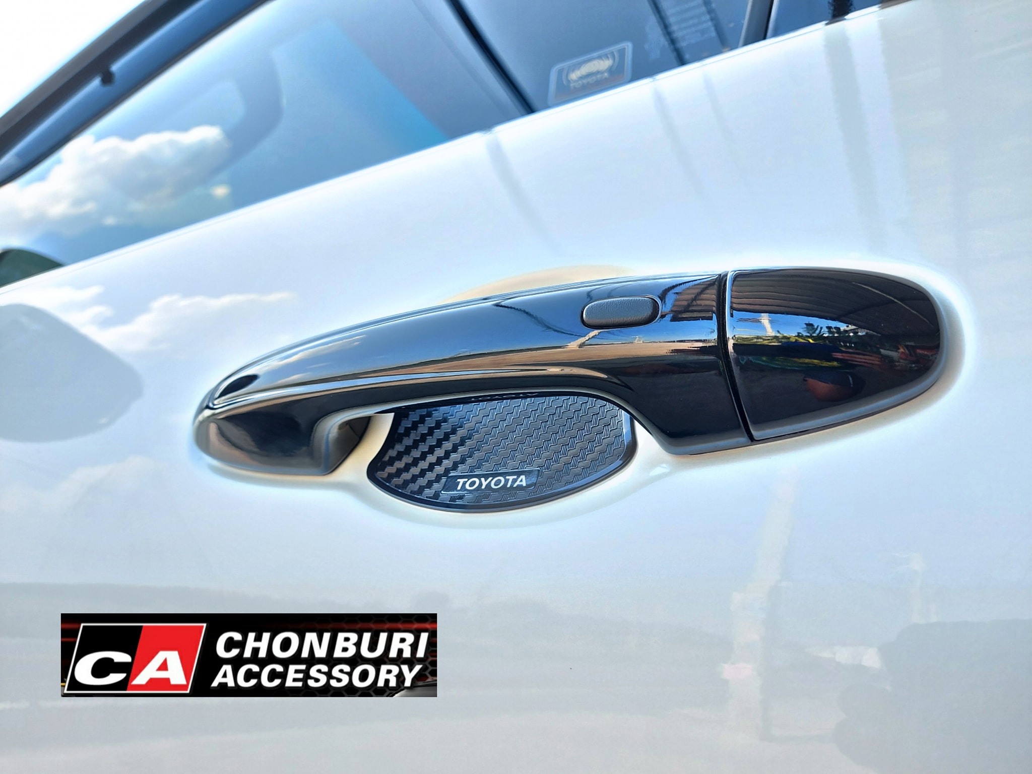 เบ้ามือเปิดกันรอย เคฟล่าคาร์บอน GRsport Legender โตโยต้า ฟอร์จูนเนอร์