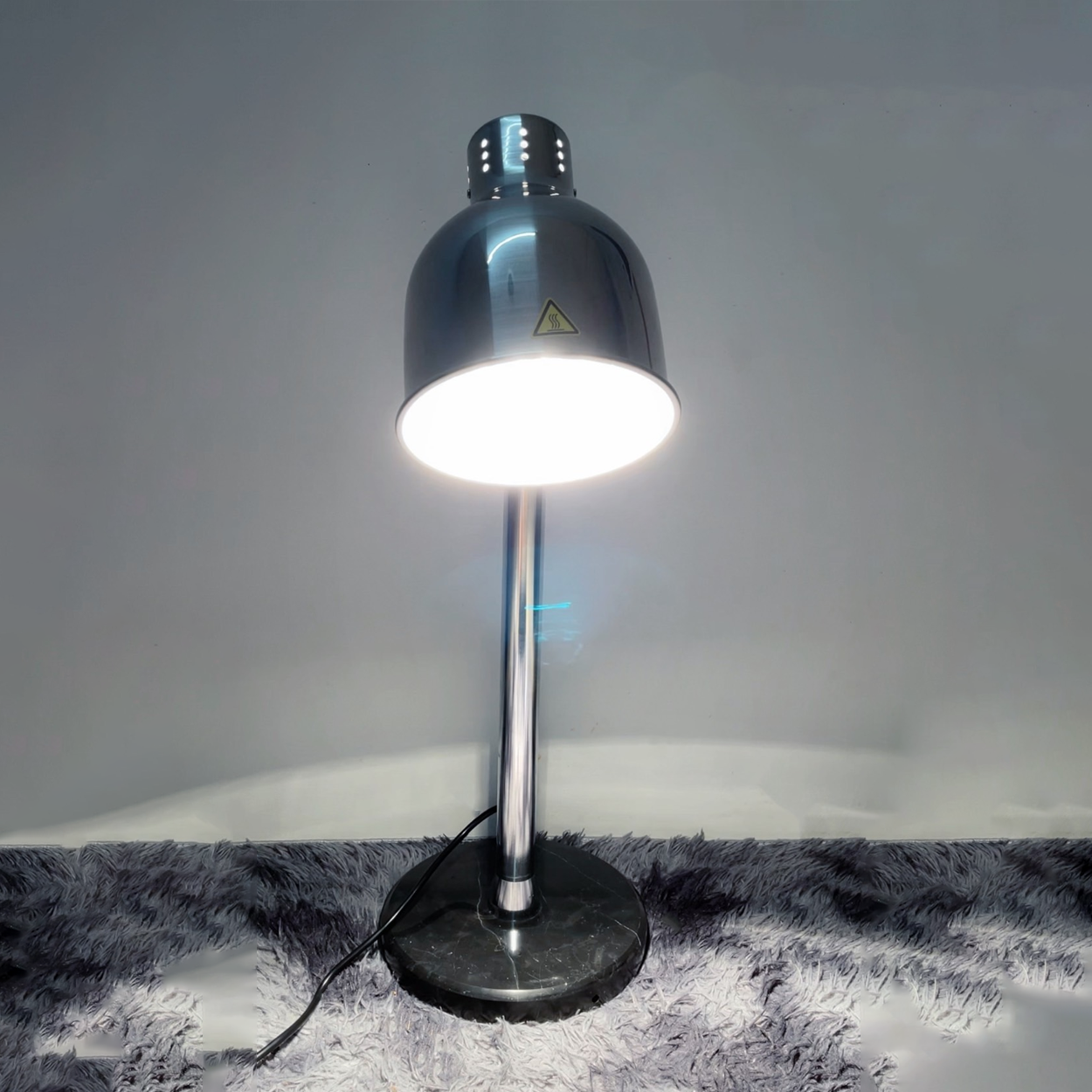 โคมไฟตั้งโต๊ะอุ่นอาหาร Table Heating lamp Food Buffet (Adjustable), Metal + marble E27x1 Max 300W (BF03)