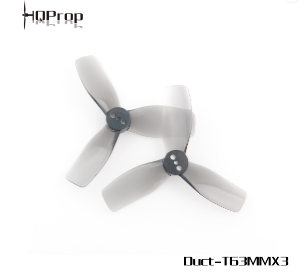 HQProp Duct-T63MMX3 Light Grey รูแกน 1.5mm สำหรับ โดรน Duct cinewhoop 1ถุง4ใบ