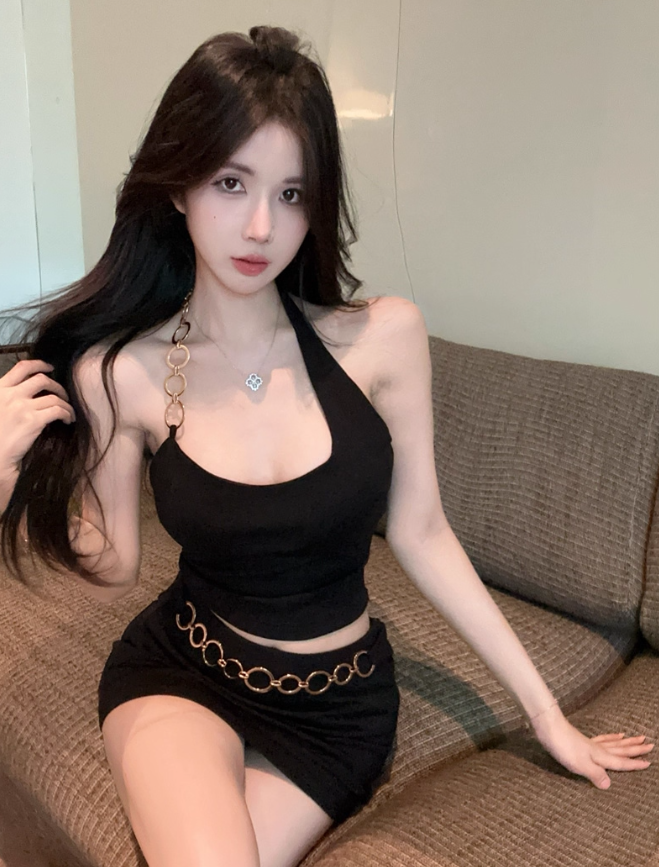 ชุดเซท เสื้อ+กระโปรง เซ็กซี่ CN5509 พร้อมส่งในไทย