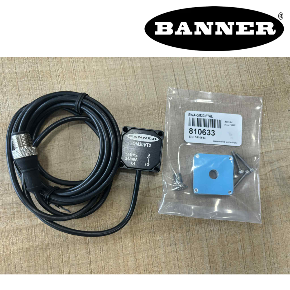 Banner QM30VT1 (806275) เซ็นเซอร์วัดแรงสั่นสะเทือนและอุณหภูมิ