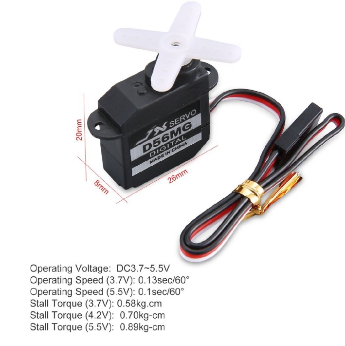 JX- D56MG (DIGITAL SERVO) เฟืองเหล็ก