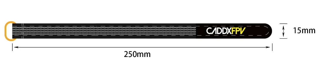 CaddxFPV Skid Battery Straps 250x15mm สายรัดแบตอย่างดี มีกันลื่น ห่วงโลหะ แข็งแรง ทนทาน เหนียวแน่นอน