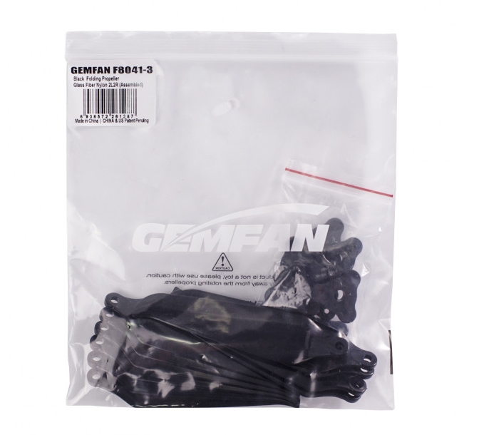 Gemfan F8041 Folding 3 Blade Glass Fiber Nylon ใบพัด 8นิ้ว แบบพับได้ 1ถุง บรรจุ 4ใบ