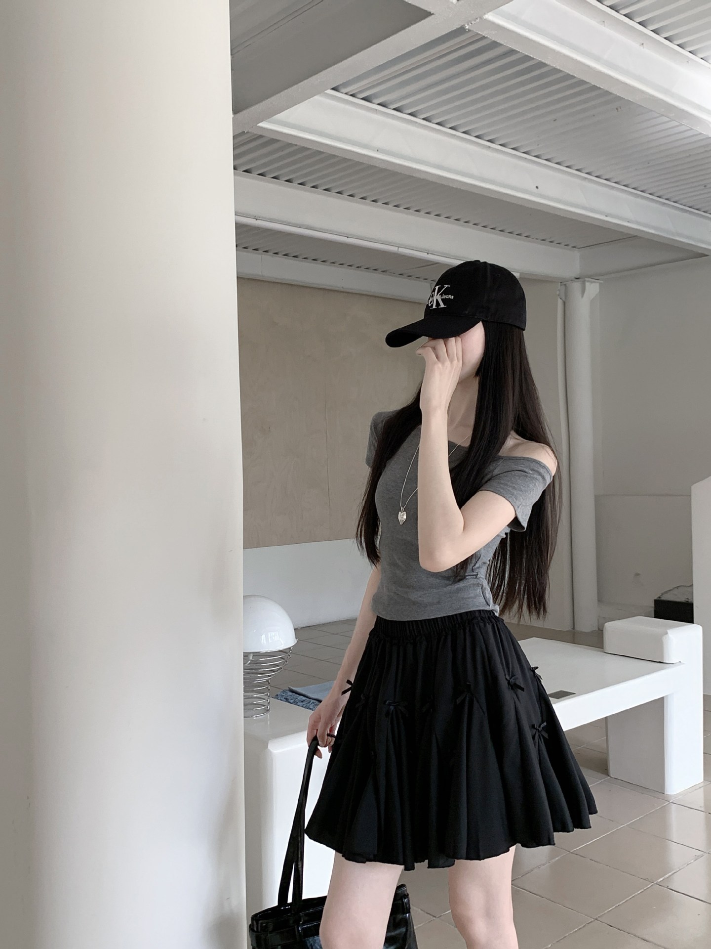 ส่งด่วนในไทย กระโปรง ซับในกางเกง แต่งระบายมินิโบว์ พร้อมส่ง JB2003