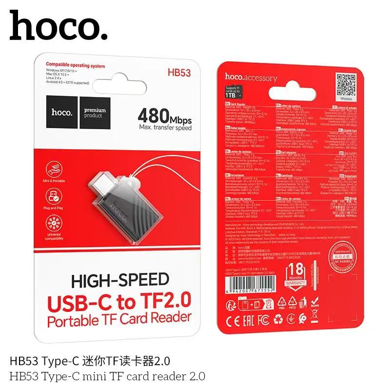 HOCO HB53 USB-C to TF2.0 Card Reader