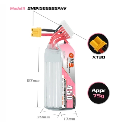 แบต GNB 6เซล 300-5000mah HV XT30 XT60 XT90 แบตสำหรับ RC รถ เรือ เครื่องบิน โดรน หุ่นยนต์ มีให้เลือกหลายขนาดความจุ