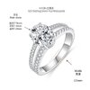[สั่งผลิต] R3-0210 แหวนเพชรโมซาไนท์ 2 กะรัต#6.5