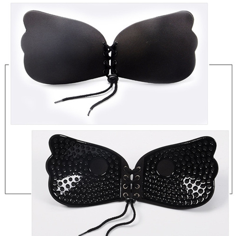 พร้อมส่ง บราปีกนกเชือกรูด ทรงปีกผีเสื้อ กันน้ำ กันเหงื่อ ติดแน่น