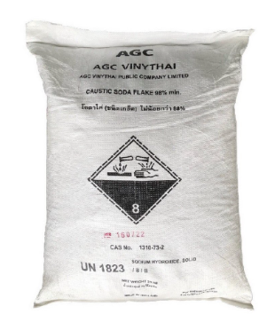 โซดาไฟเกล็ด อาซาฮี Sodium Hydroxide 99% (Asahi) 25 kg/bag