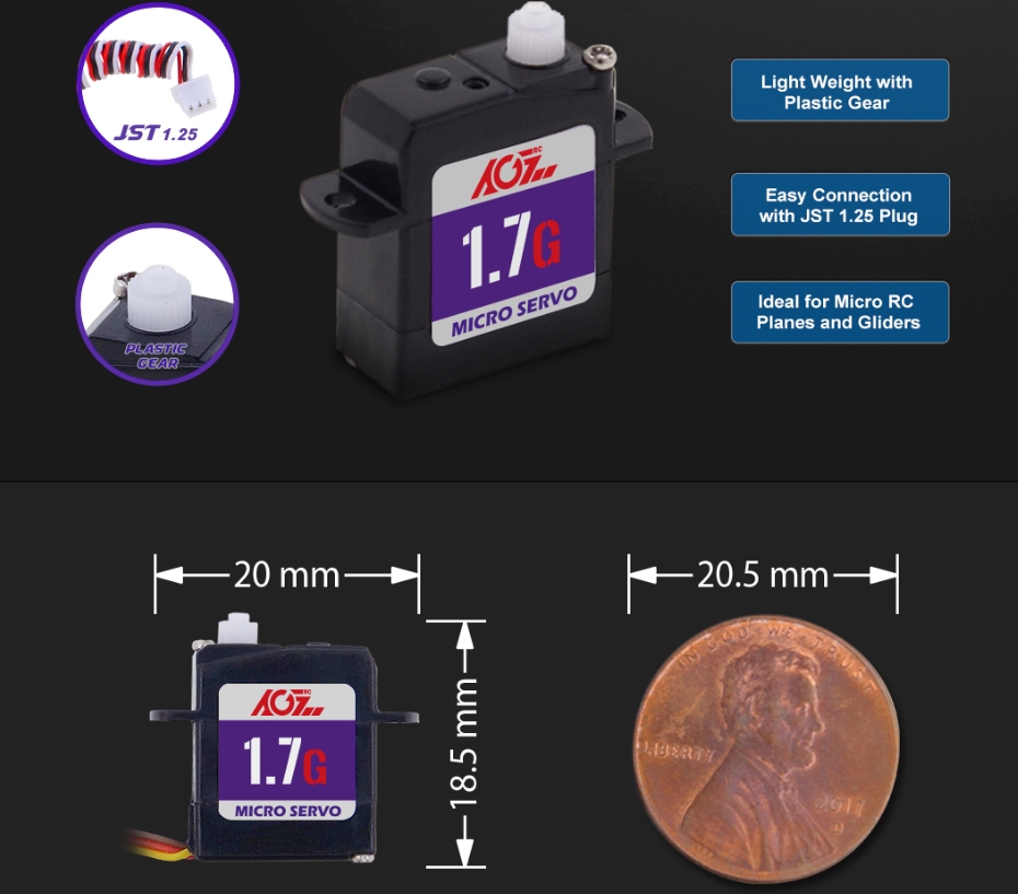 AGF C017CLS 1.7g Ultra-Micro Digital servo