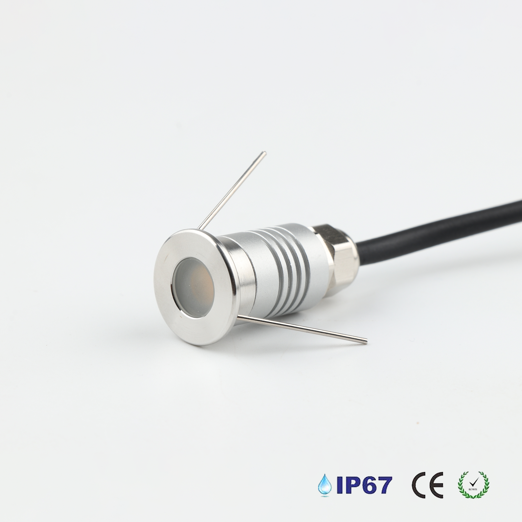 โคมไฟฝังพื้น Inground Up light Round 304 Stainless Steet + Aluminum lamp body LED 1W 12V IP67