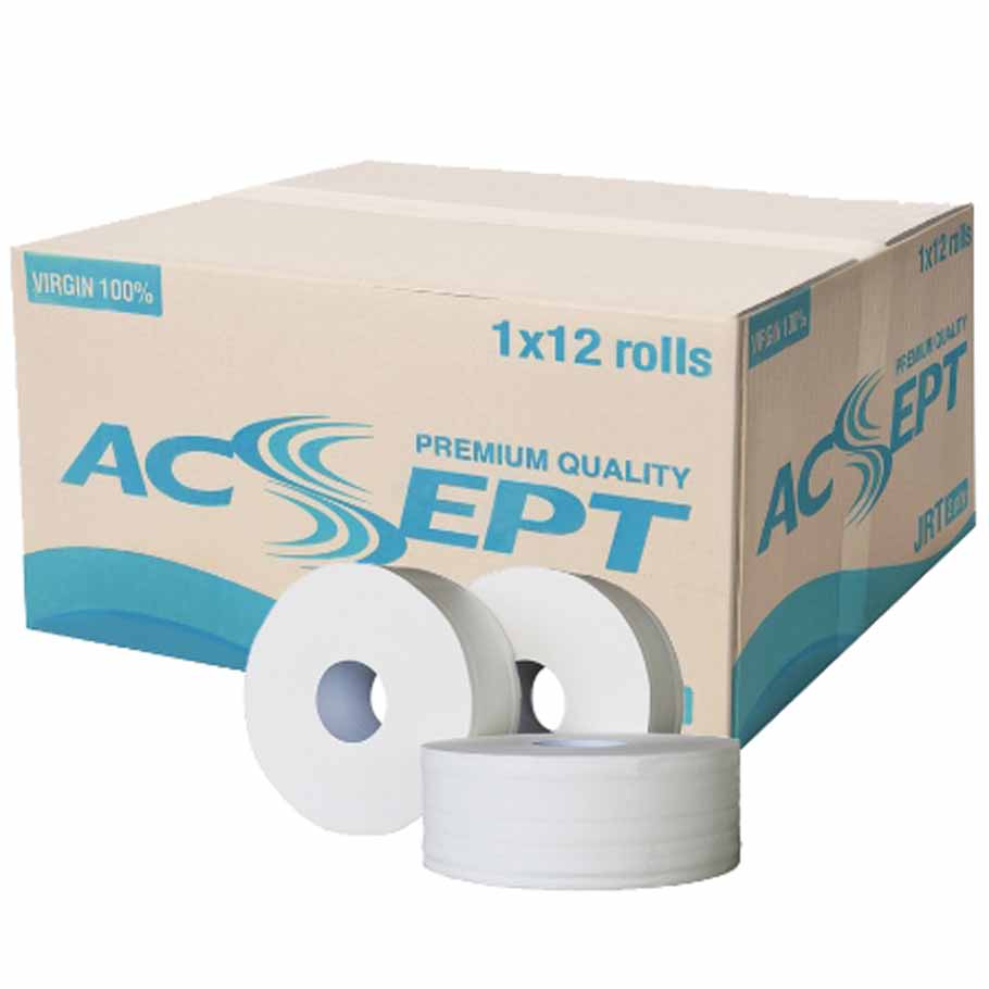 กระดาษชำระม้วนใหญ่ JRT 2 Ply Acsept 300M