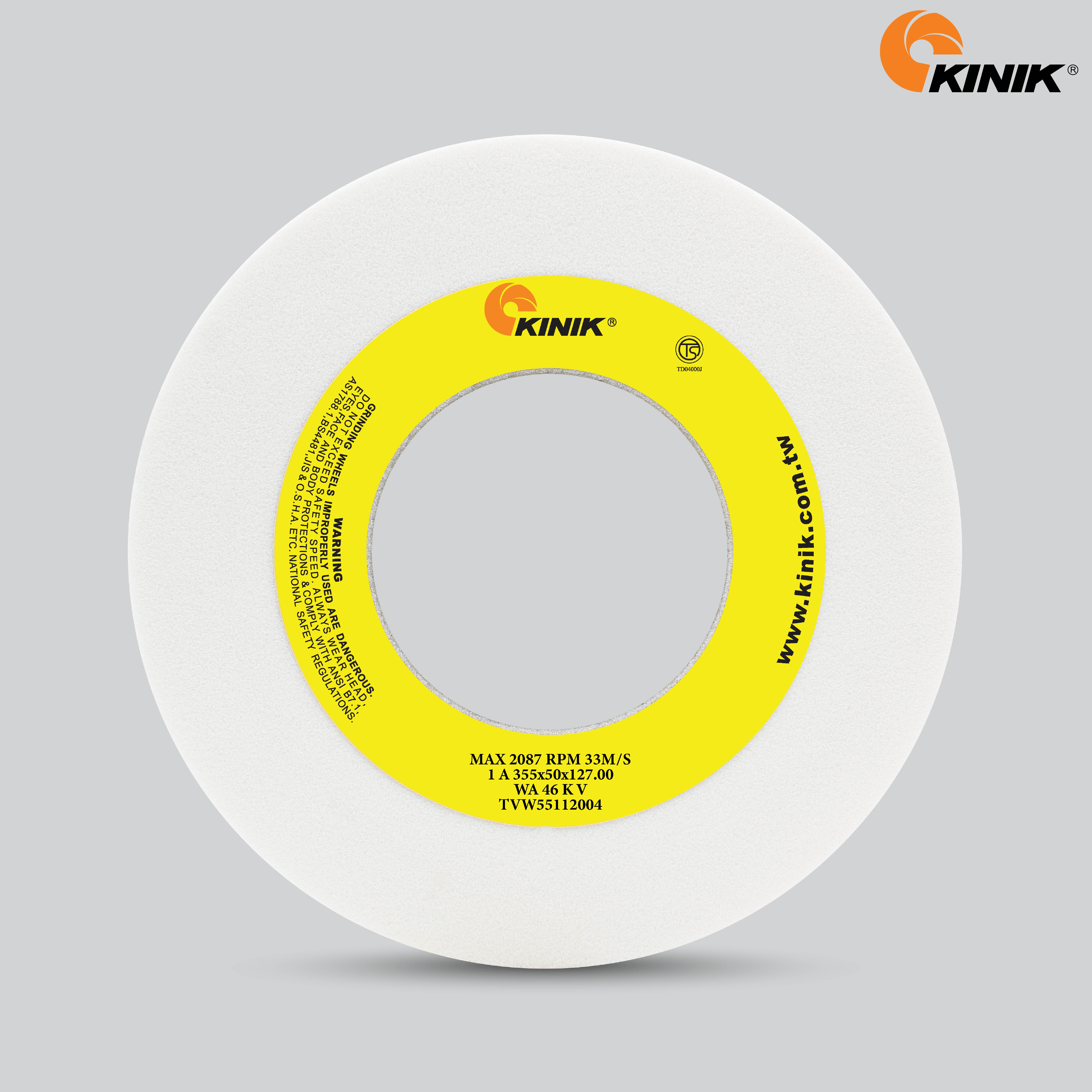 หินเจียร KINIK WA46KV1A 355x50x127 mm.