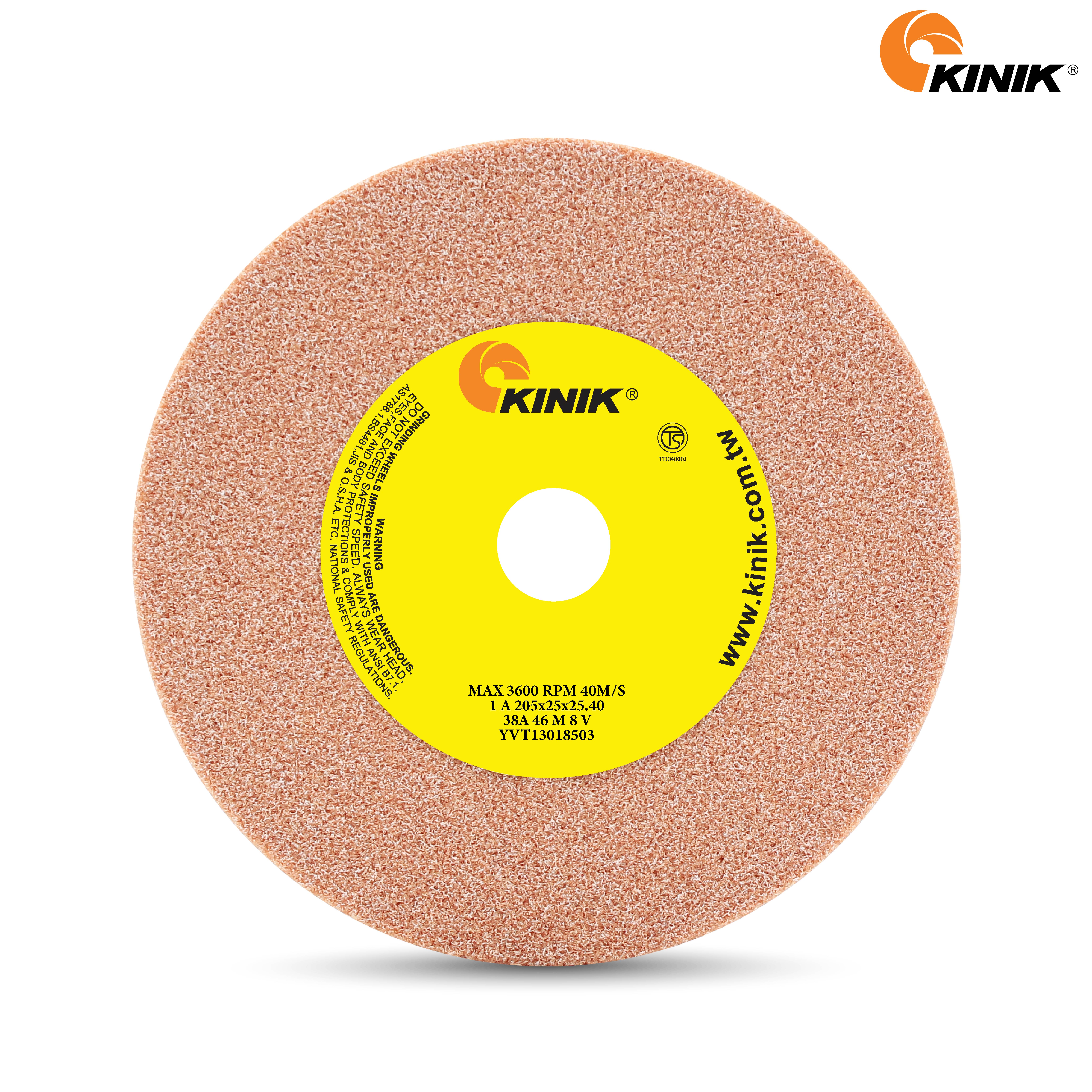 หินเจียร KINIK 38A46M8V1A 205x25x25.40 mm.