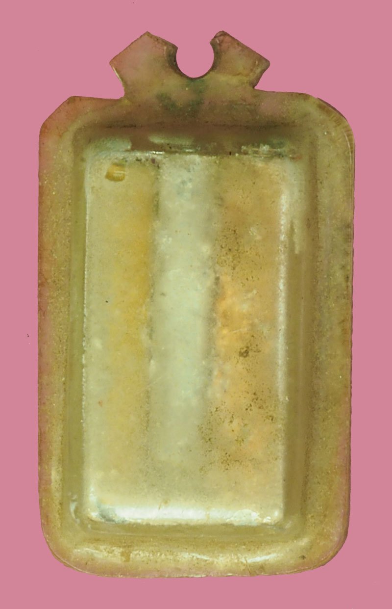 A5774 ตะกรุดสามดอก เลี่ยมพลาสติกเก่า ไม่ทราบที่และปีสร้าง 12