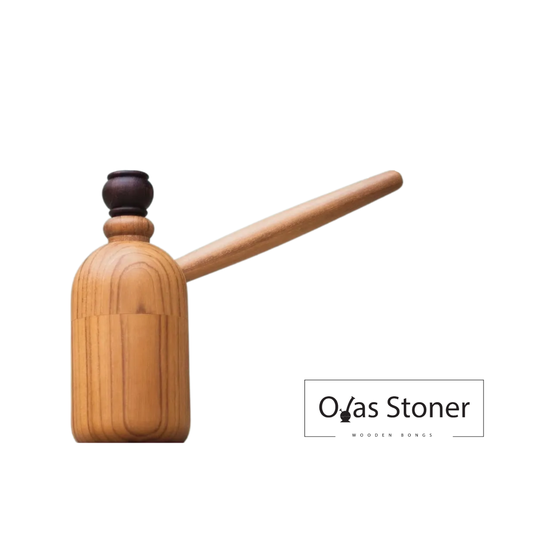 ตุ้งก่า บ้องไม้สัก ทรงกลม ไซส์ เล็ก -Teak wood bubbler - Mini - ไม่มีค่าจัดส่งเพิ่ม