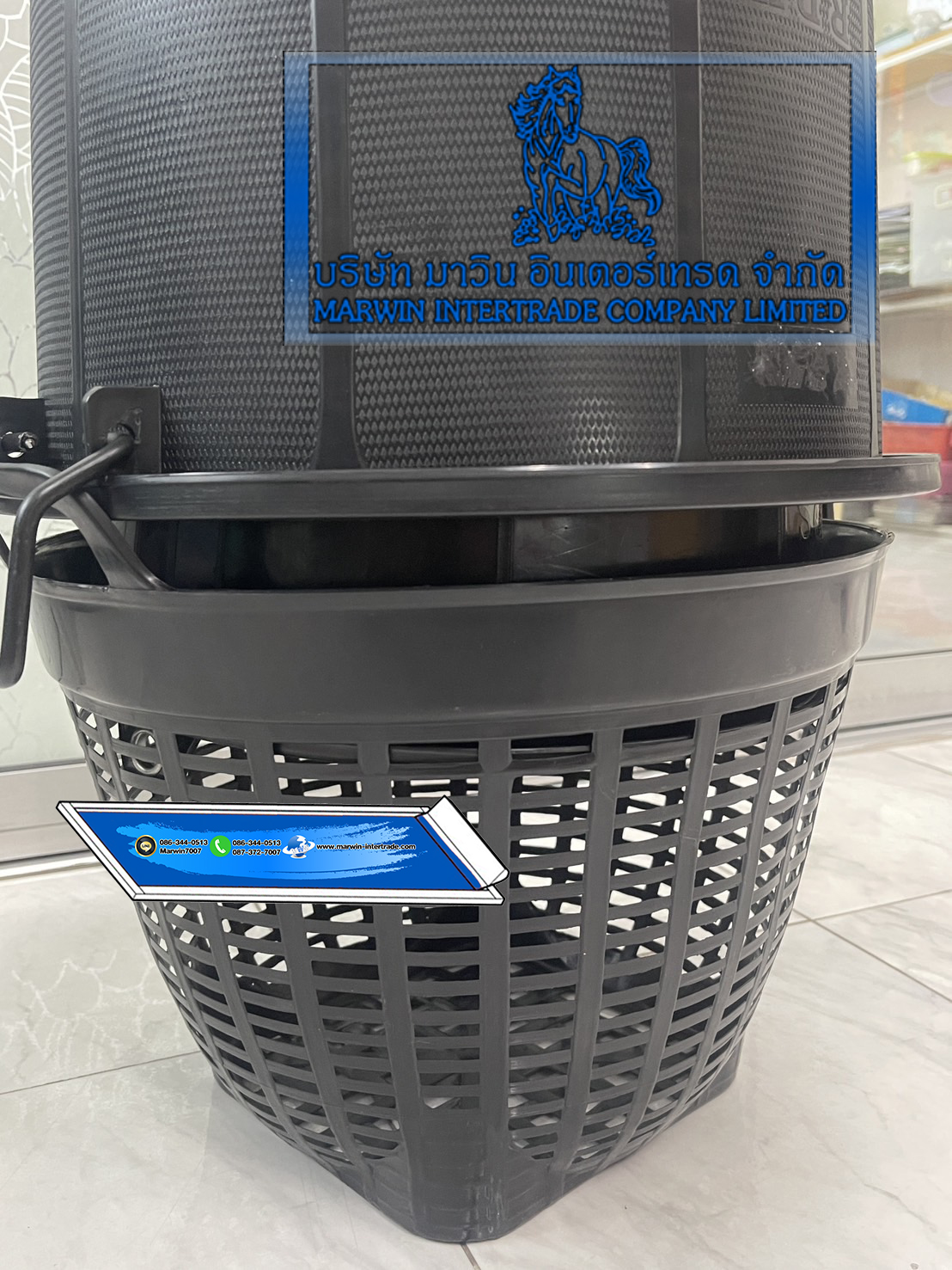 ถังขยะอินทรีย์ ถังขยะเปียกใส่เศษอาหาร ถังตัดก้น ถังโคน สีดำ และสีอื่นๆ พร้อมฝาปิด มีก๊อก