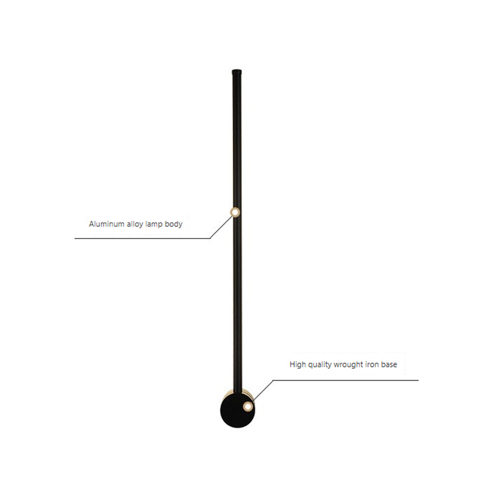 โคมไฟติดผนัง Wall lamp Wrought Iorn Base, Alminum Alloy lamp Body LED