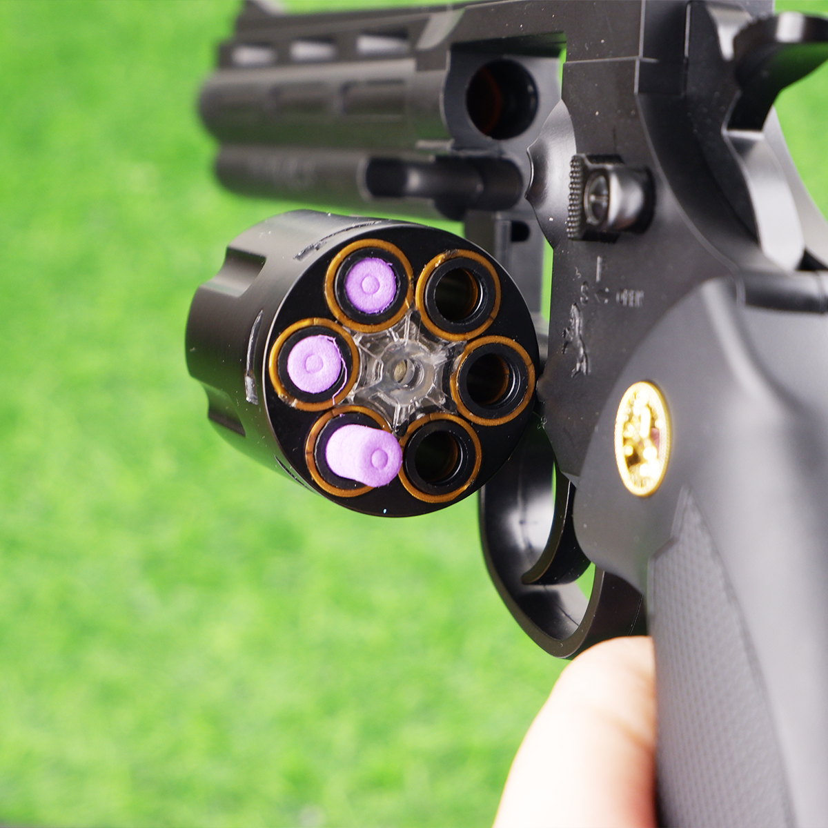 (40)Python357 ปืนเจลลูกโม่ แบบยาว ของเล่น ยิงทีละนัด