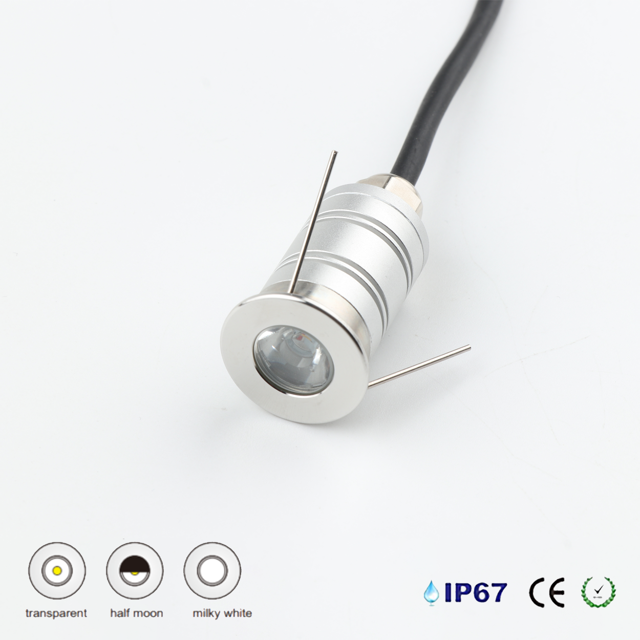 โคมไฟฝังพื้น Inground Up light Round 304 Stainless Steet + Aluminum lamp body LED 1W DC12V-24V IP67