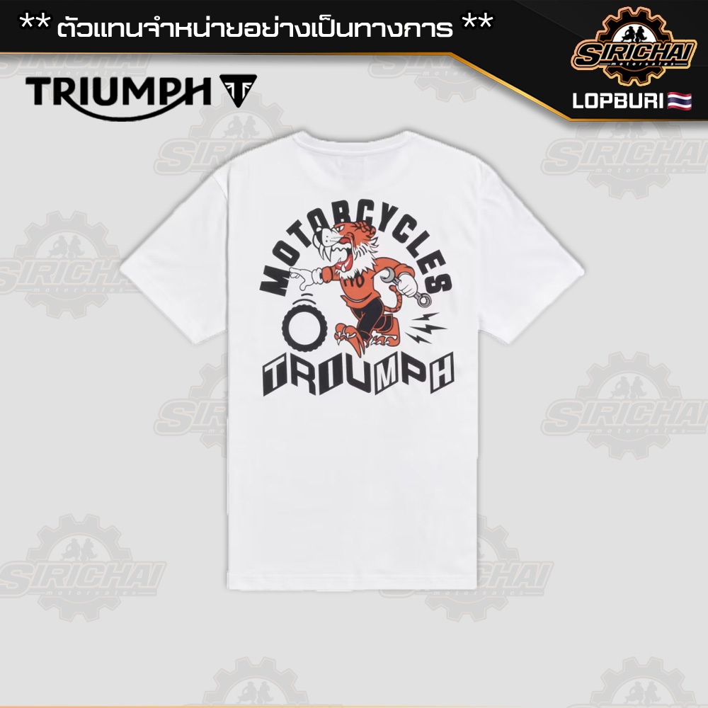 เสื้อยืด Triumph PIT STOP WHITE MTSS25130