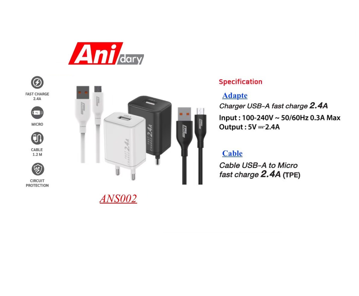 Anidary AC-107 Micro 2.4A(EU)(ANS002)
