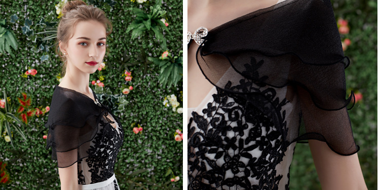 ผ้าคลุมไหล่ ผ้าแก้ว ชุดออกงาน พร้อมส่งในไทย