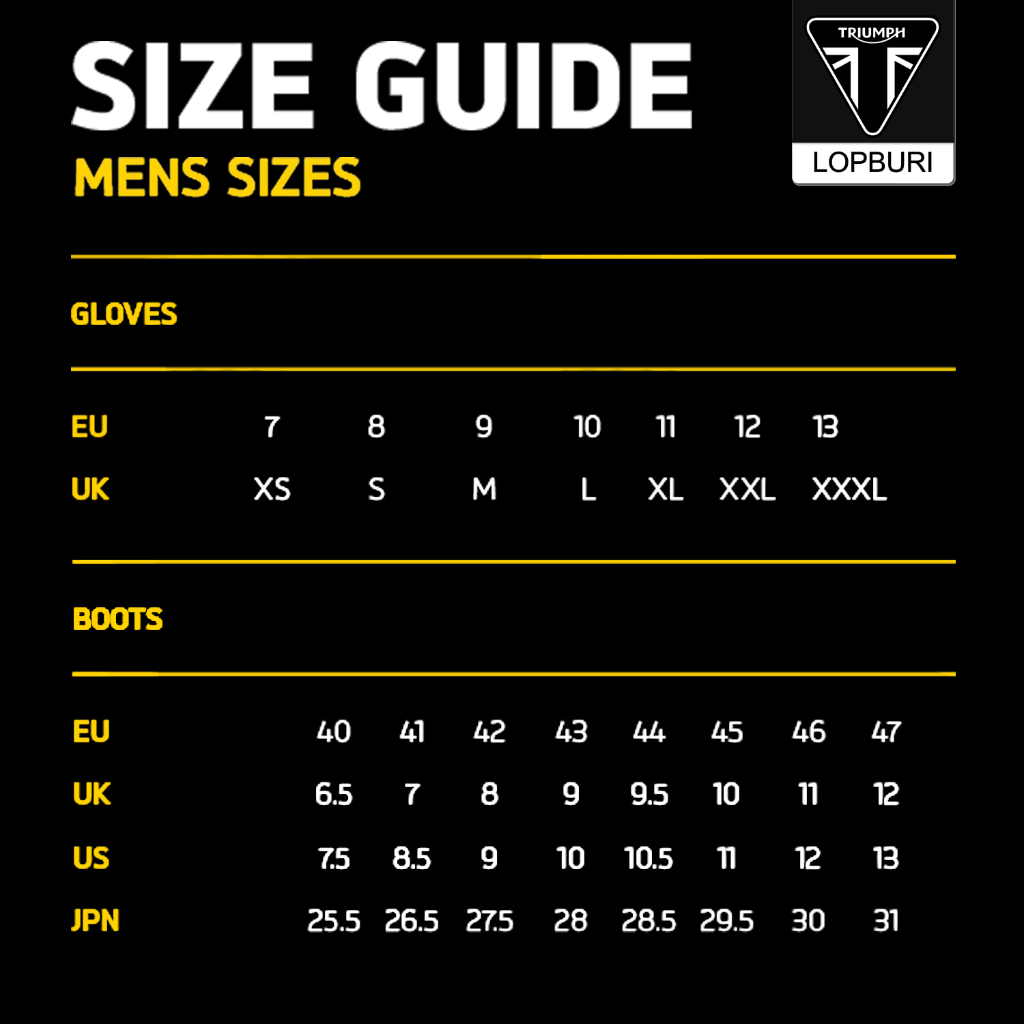 ถุงมือมอเตอร์ไซค์ ถุงมือ Triumph MGVS17322 สินค้าลิขสิทธิ์แท้ 100% ✅🔥