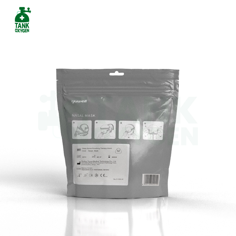 Yuwell Nasal Mask YN-03 แบบไม่มีที่คาดศรีษะ หน้ากากชนิดครอบจมูกสำหรับเครื่อง CPAP Bipap มีขนาด S M L