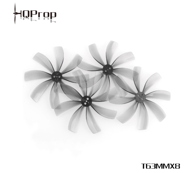 HQprop T63MMX8 2.5Inch รูแกน 1.5mm Shaft pitch 1.5 Micro Whoop Prop 1ถุง 4ใบ