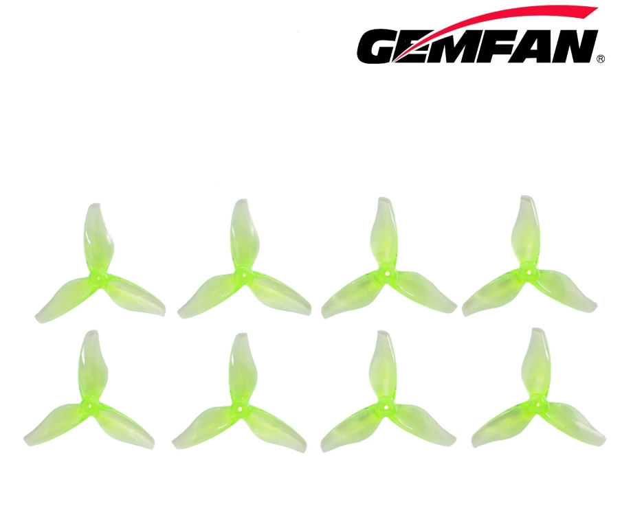 Gemfan Hurricane 2023S-3 / 2" Tri-Blade Micro/Whoop FPV Drone Props for 1.5mm Single-hole Shaft 1ถุง 8ใบ สุ่มสี