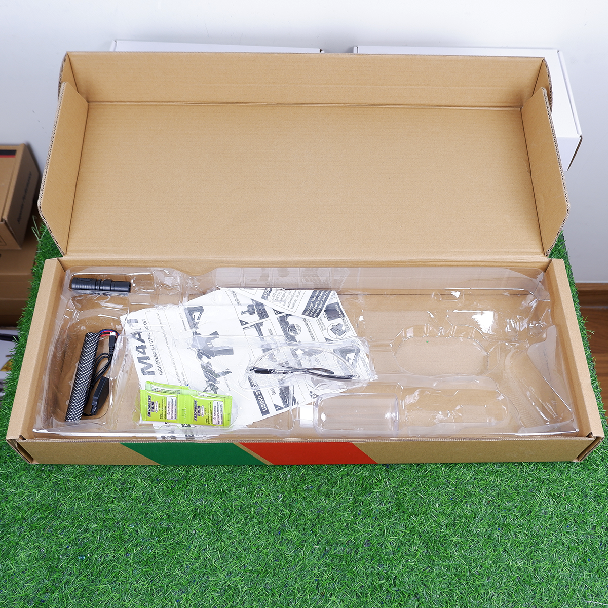 (47)M4A1 สีดำ 170FPS ปืนเจลไฟฟ้า ของเล่น ยิงรัวได้ Semi Auto ได้