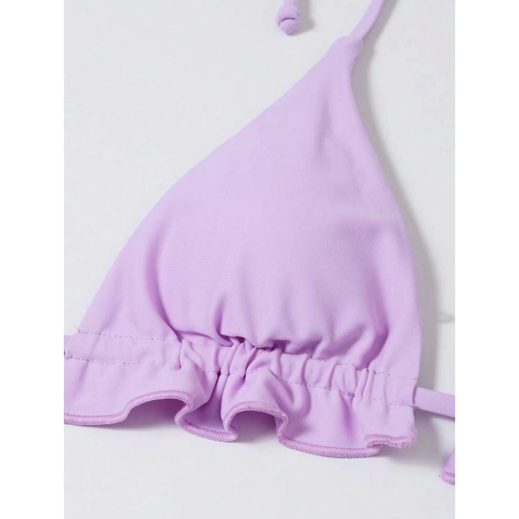 ชุดว่ายน้ำ บิกินี่สีม่วง เซท 3 ชิ้น SW049