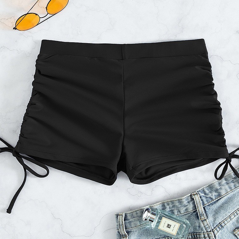 กางเกง ขาสั้นสีดำ บิกินี่ กางเกงว่ายน้ำ กางเกงโคโยตี้ รหัส SW255 / SW025