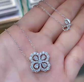 [สั่งผลิต] P3-0156 สร้อยคอเพชรโมซาไนท์ 1.2 กะรัต 40+5 CM.