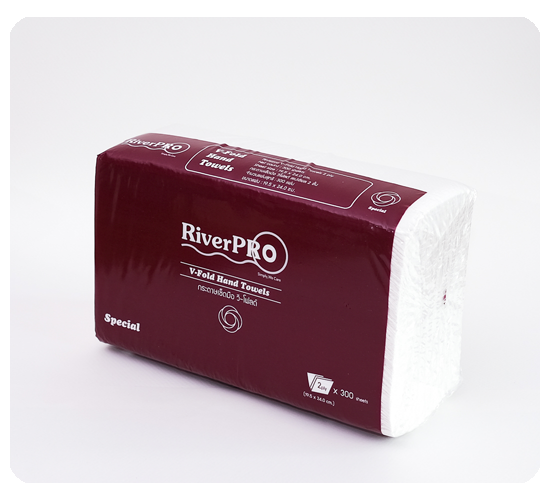 กระดาษเช็ดมือ RiverPro V-Fold Special 2 ชั้น