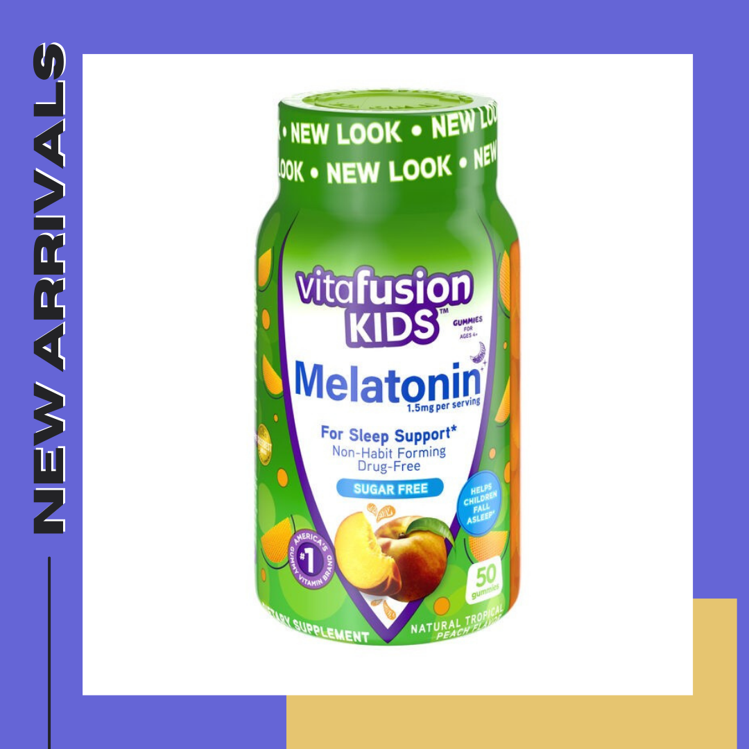 Vitafusion Kids Melatonin 1.5mg 50 Gummy รสพีช Peach flavor
