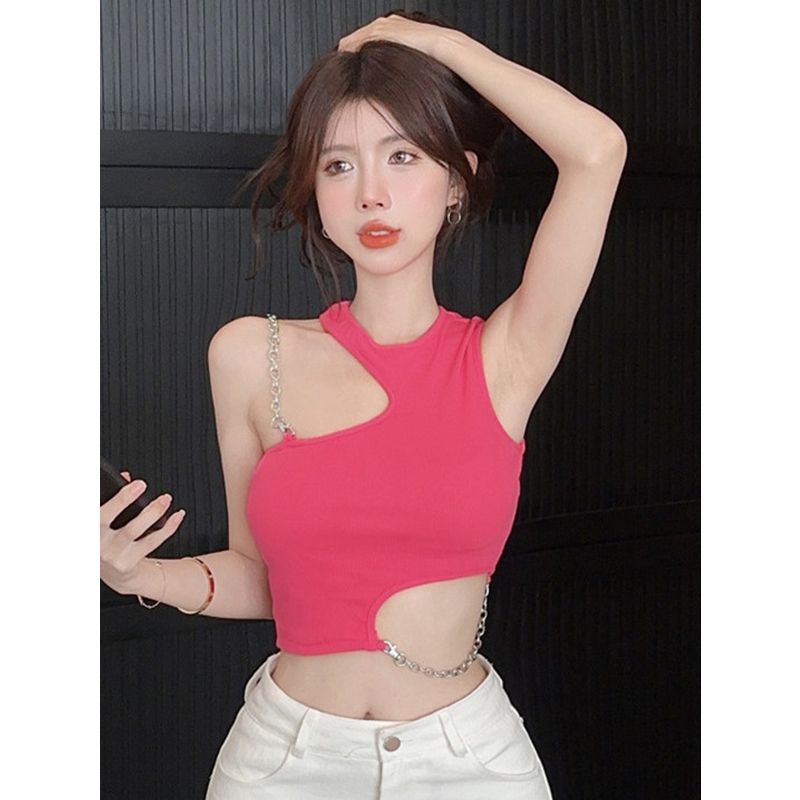 เสื้อครอป โซ่เอว เซ็กซี่ CN2270