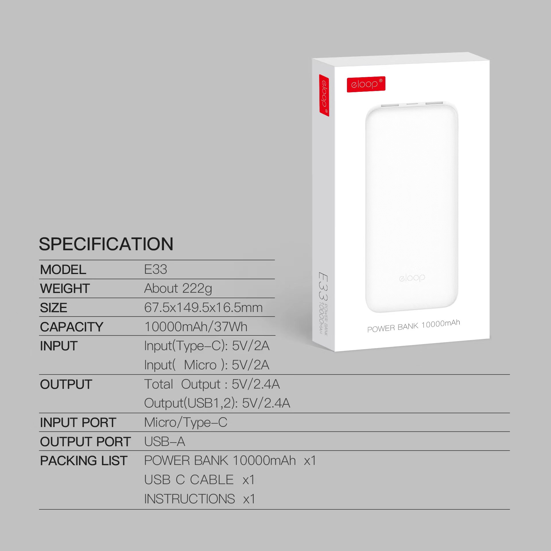 ORSEN E33 10000mAh