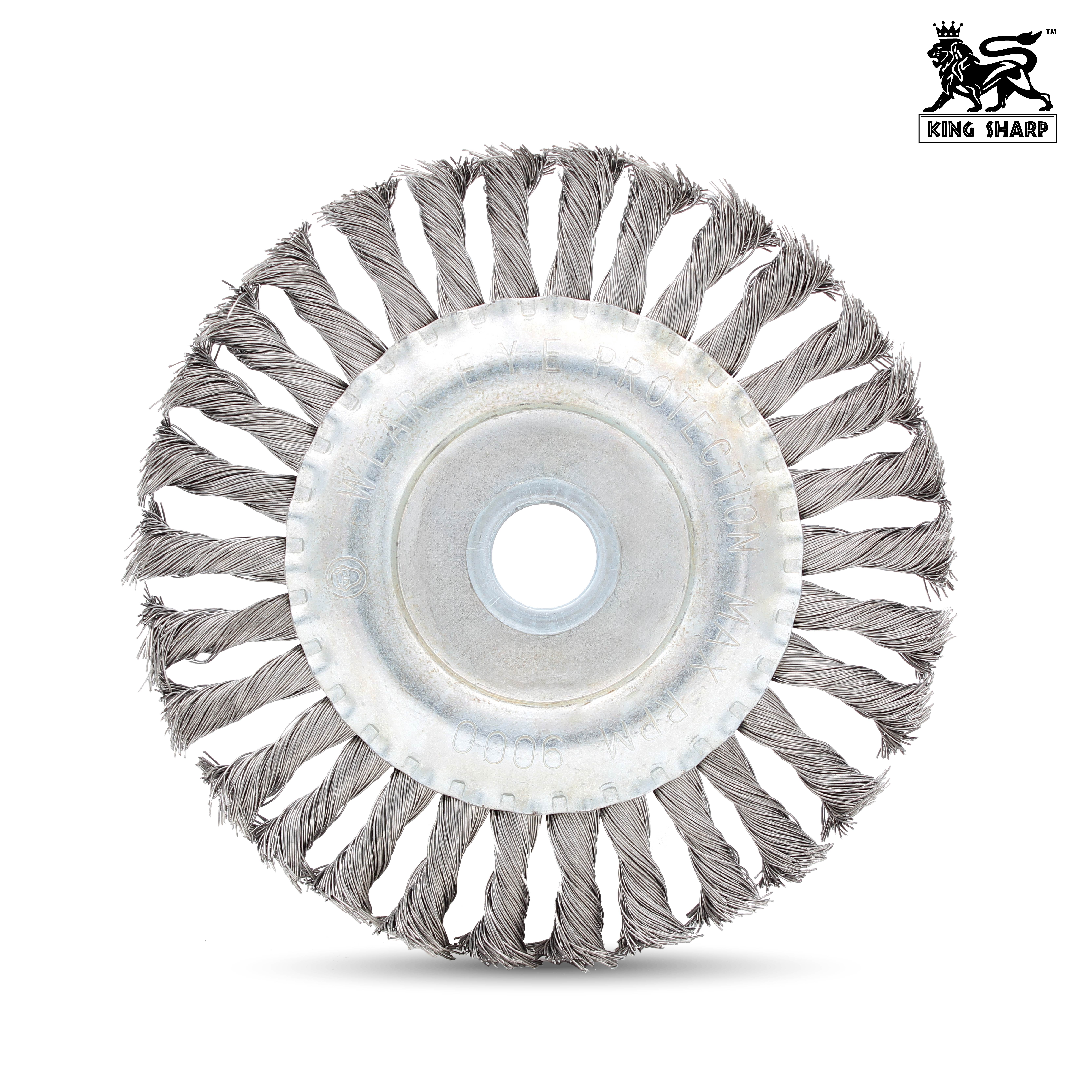 แปรงลวดล้อสเตนเลสถักเปีย KINGSHARP PT815175-S 175x22x16 mm.