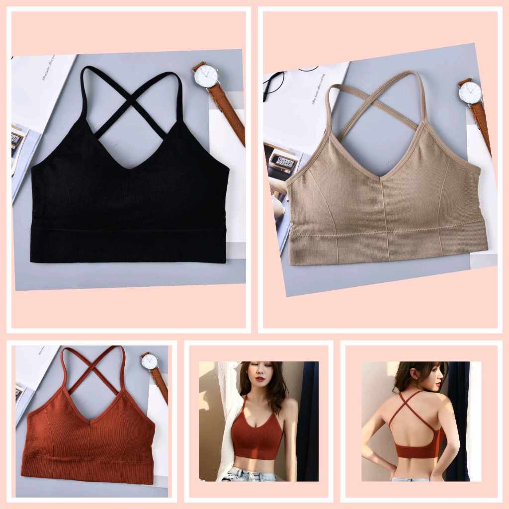 เสื้อสปอร์ตบรา สายเดี่ยวครอป