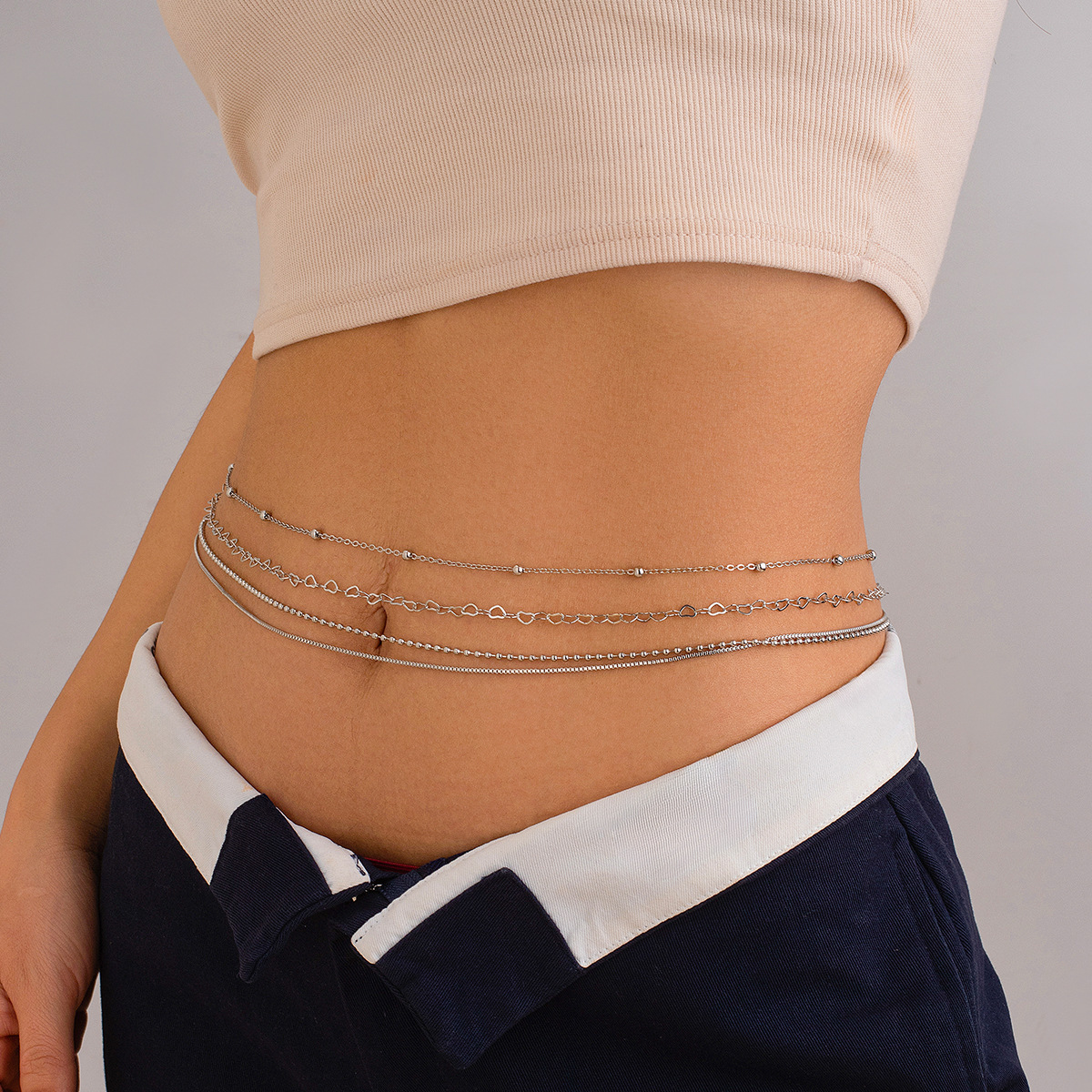 สร้อยคาดเอว โซ่คล้องเอว สร้อยหน้าอก สร้อยใส่เต้น สร้อยบิกินี่ สําหรับผู้หญิง 1 ชิ้น