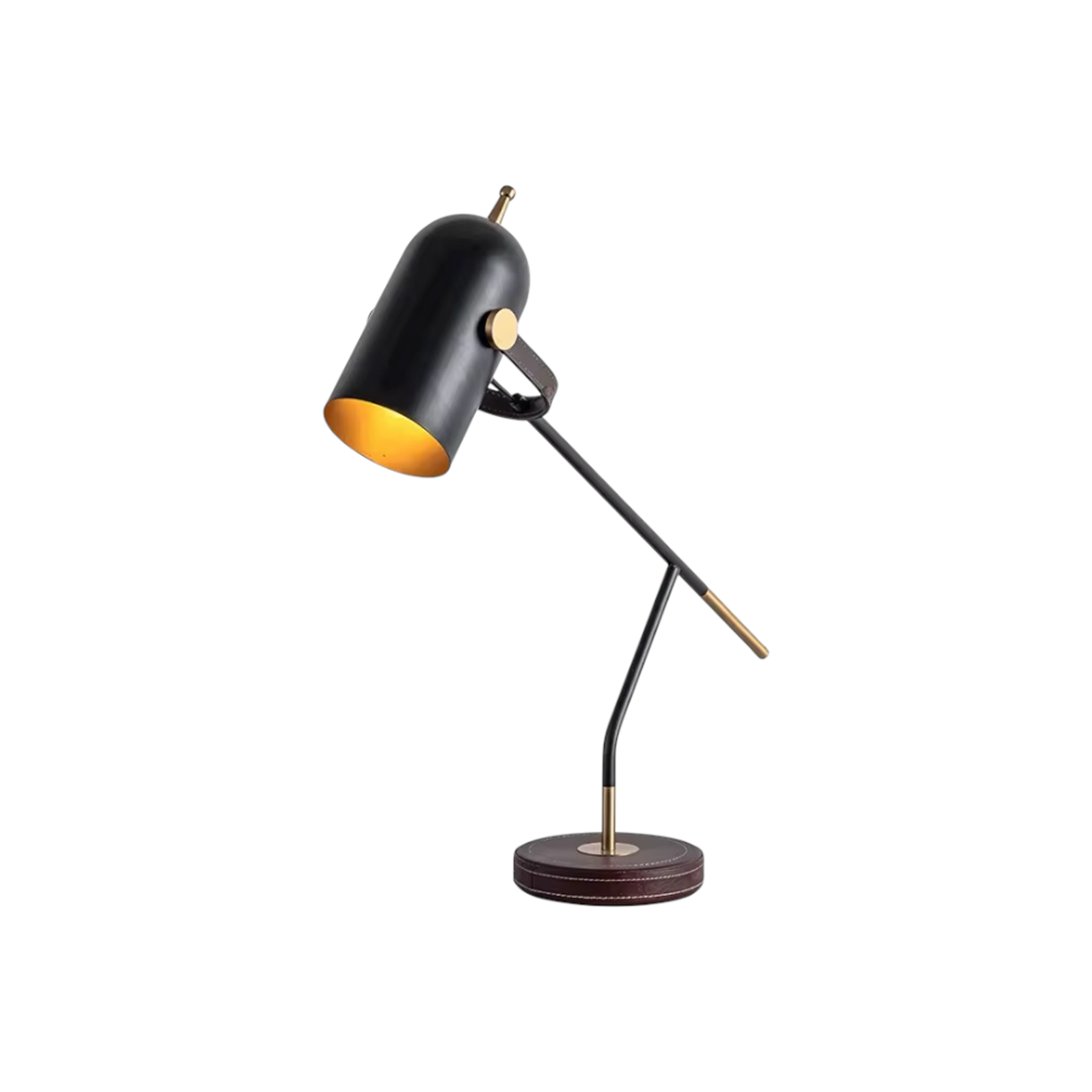 โคมไฟตั้งโต๊ะ สไตล์นอร์ดิก Nordic style table lamp Metal + leather LED E27x1 IP20