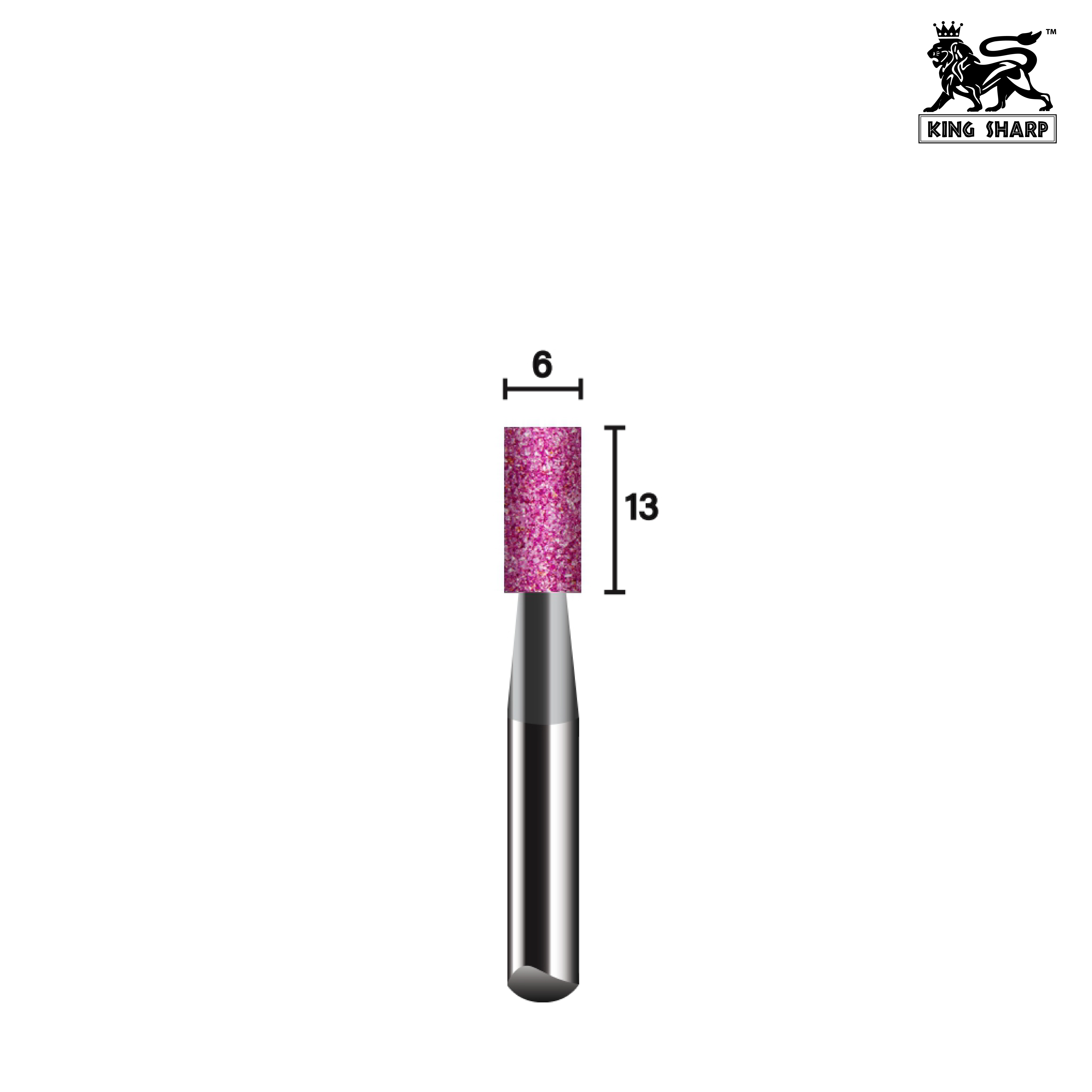 หินเจียรมีแกน KINGSHARP W163 PA80QV40 6x13x6 mm.