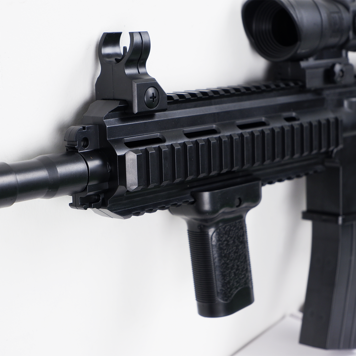 (37)HK416 สีดำ ปืนเจลไฟฟ้า ของเล่น ยิงรัวได้ ชักยิงได้