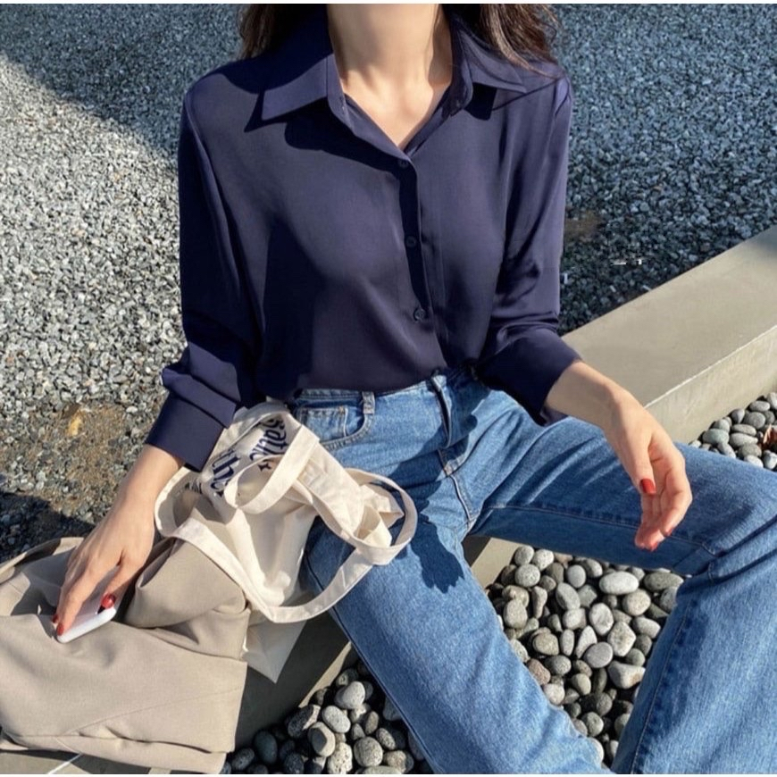 เสื้อเชิ้ต แขนยาว ผ้าไหมอิตาลี่