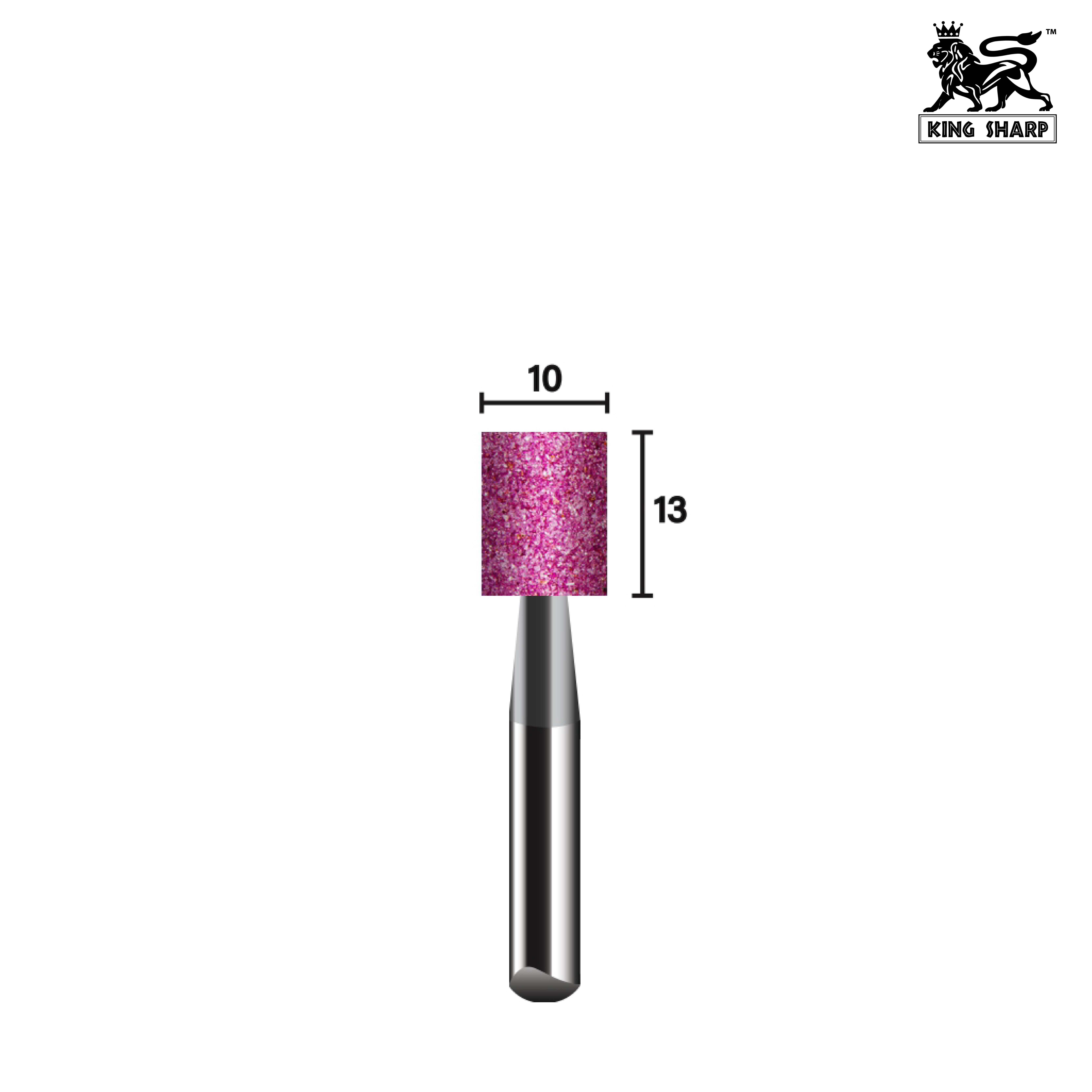 หินเจียรมีแกน KINGSHARP W176 PA60QV40 10x13x6 mm.