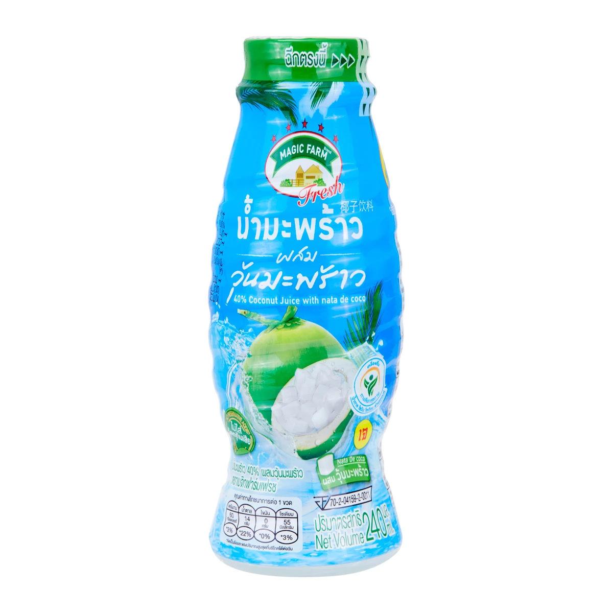 8850157550819 เมจิก ฟาร์ม น้ำมะพร้าวผสมวุ้น 240 มล.