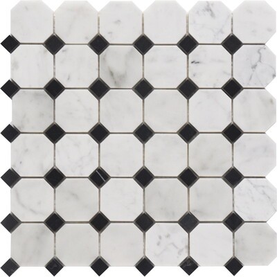 Irregular Marble Mosaic Tiles (White)